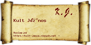 Kult János névjegykártya